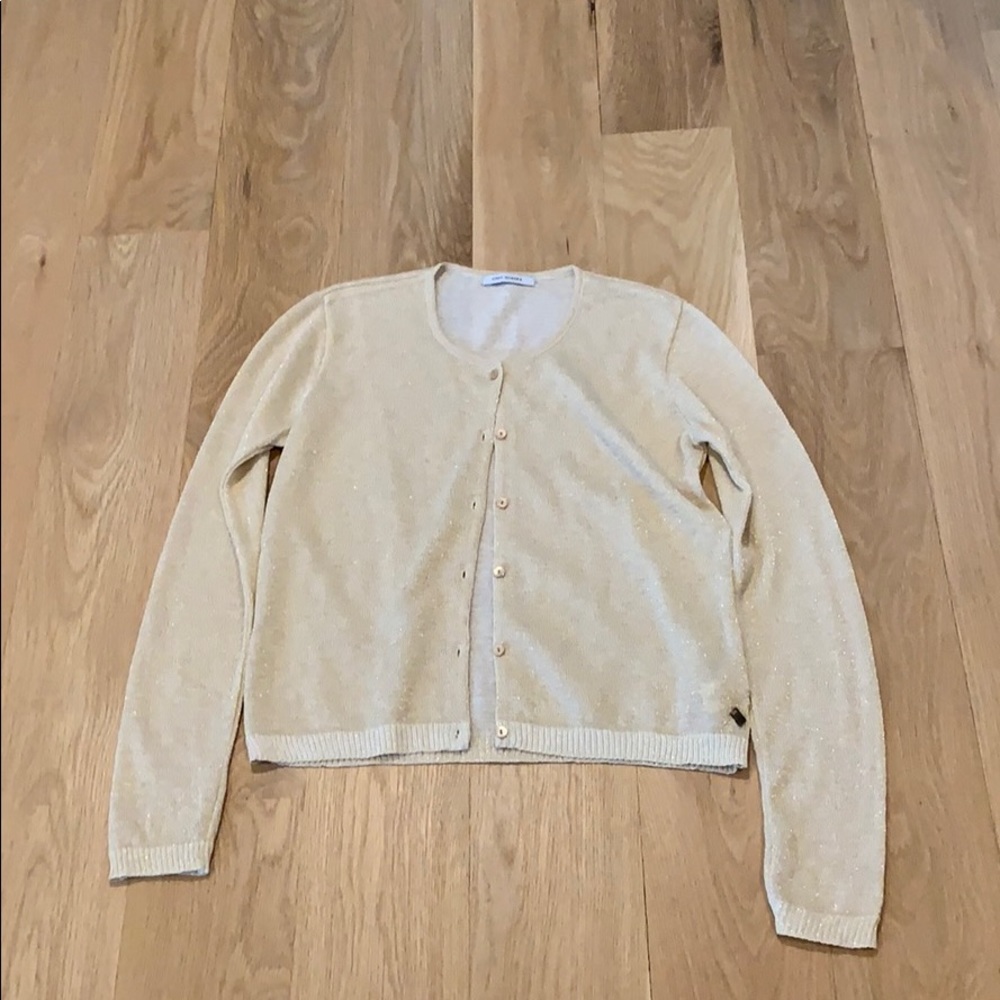 Gold, Sparkly Button Up Cardigan - image 1